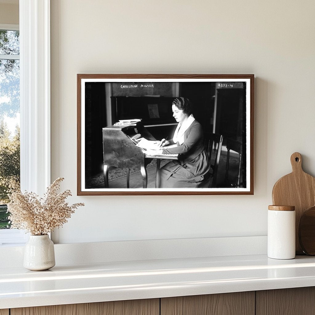 1917 Portrait of Woman Amidst World War I Changes