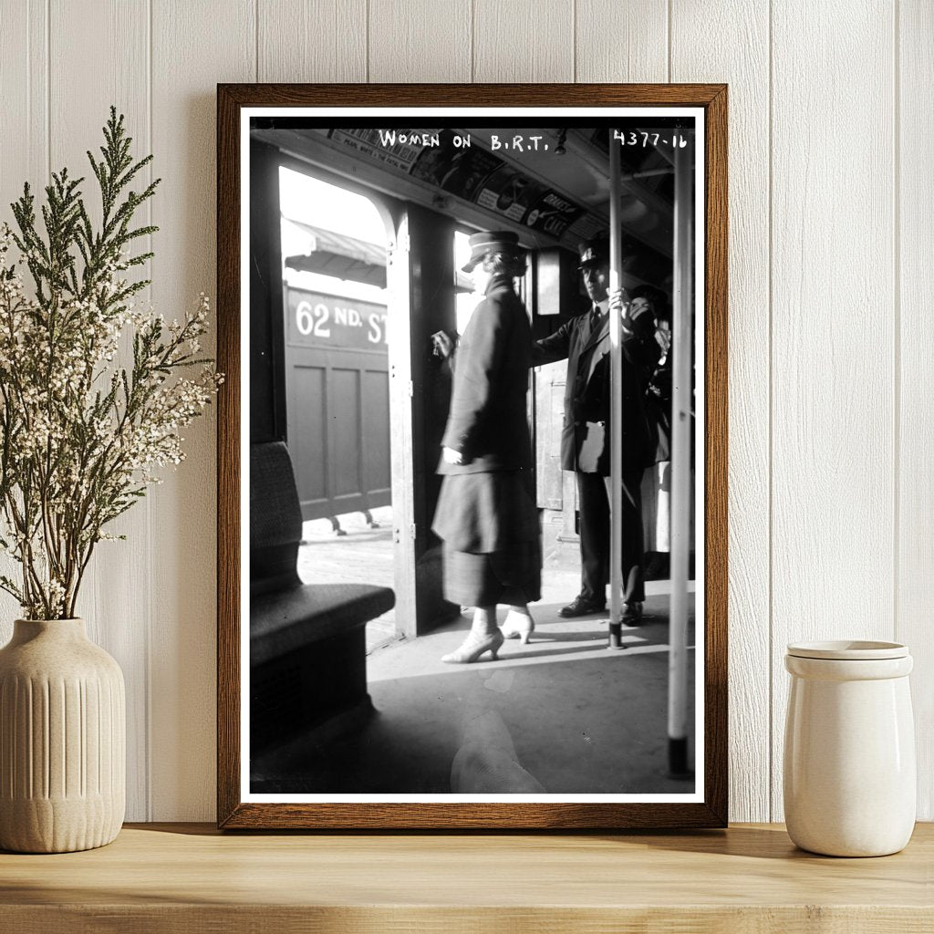 Women Commuting on Early Brooklyn Rapid Transit, 1915-1920