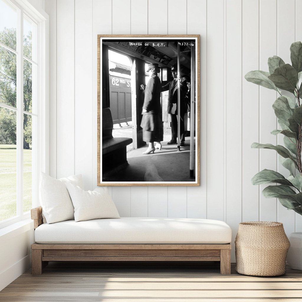 Women Commuting on Early Brooklyn Rapid Transit, 1915-1920