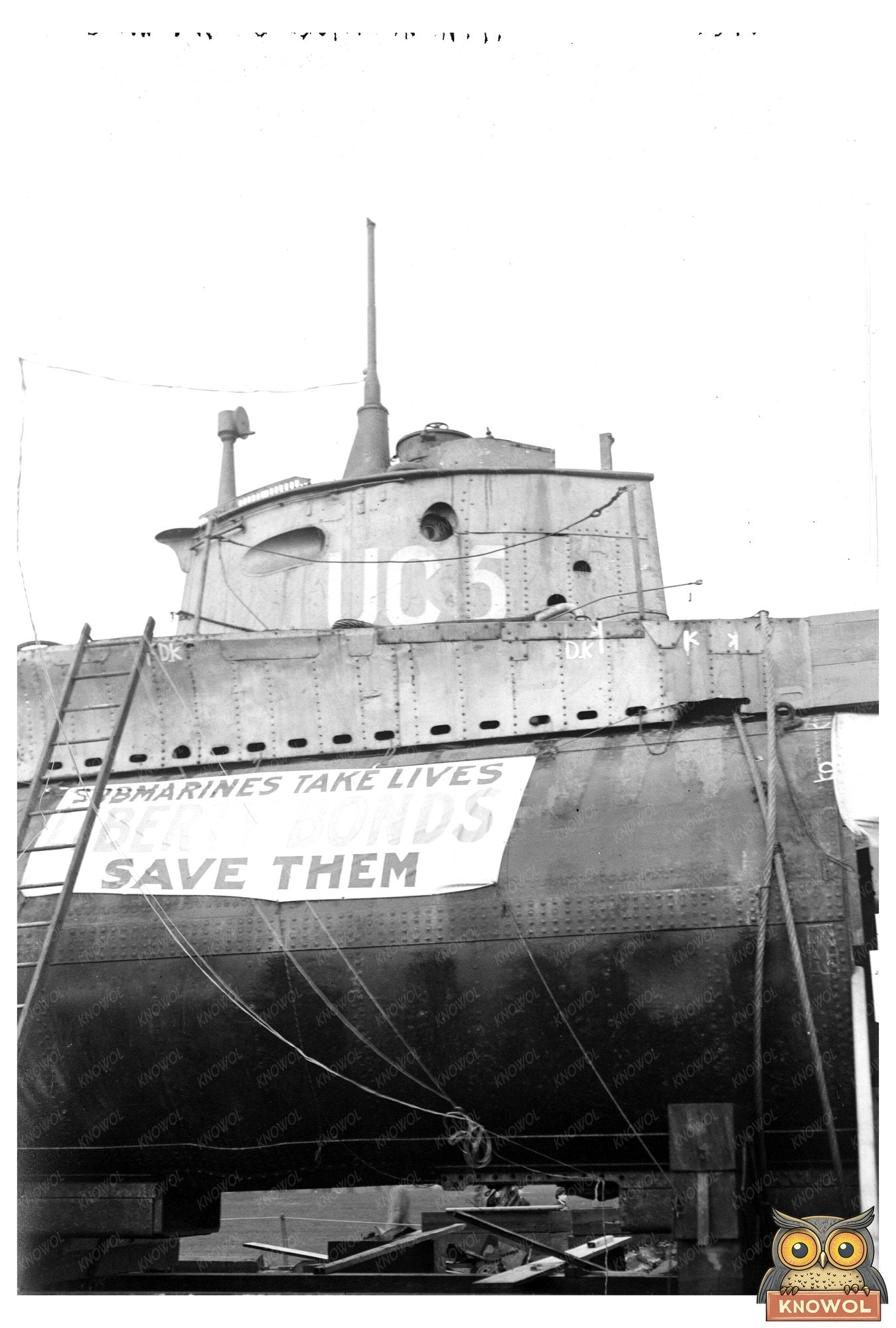 1917 German U-Boat Docked in New York Harbor