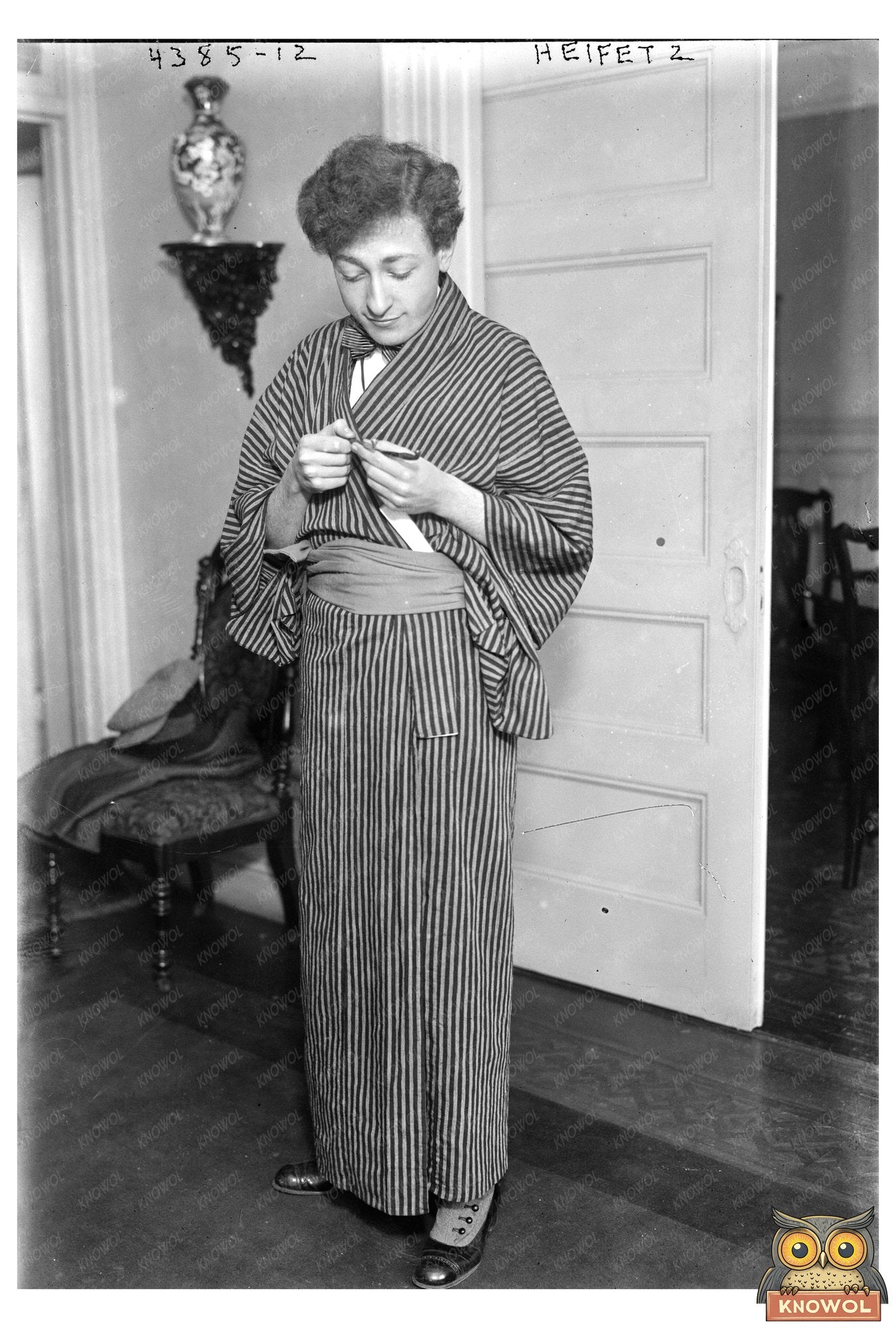 Young Violin Virtuoso in 1917 Concert Performance