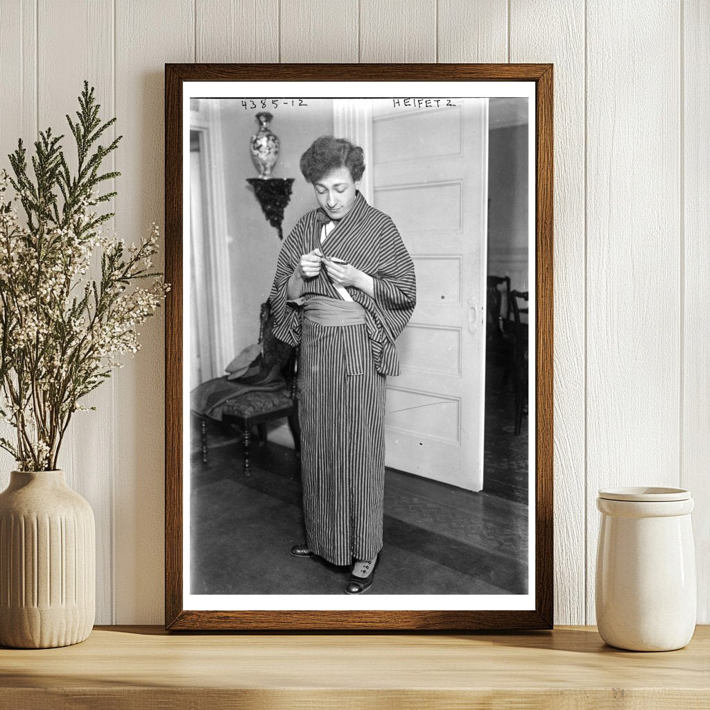 Young Violin Virtuoso in 1917 Concert Performance