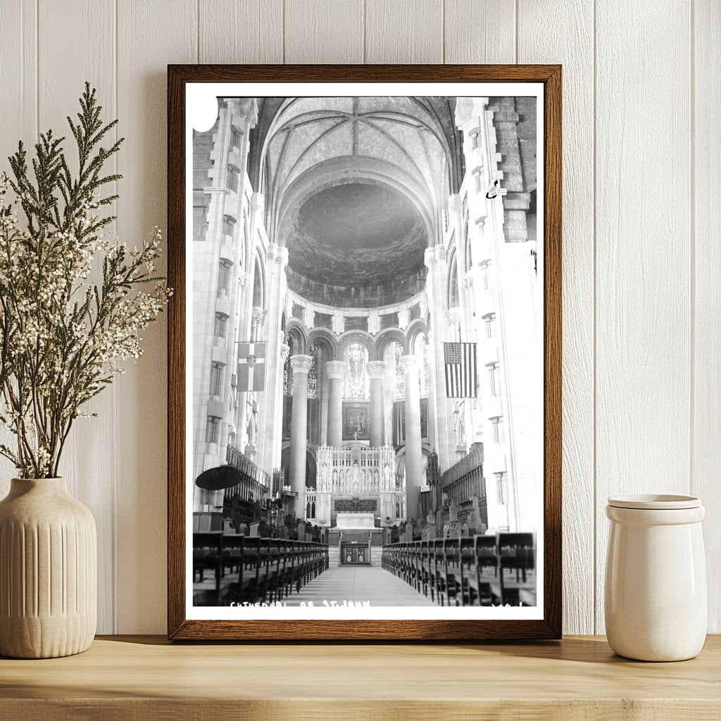 Majestic St. John Cathedral in Vintage New York