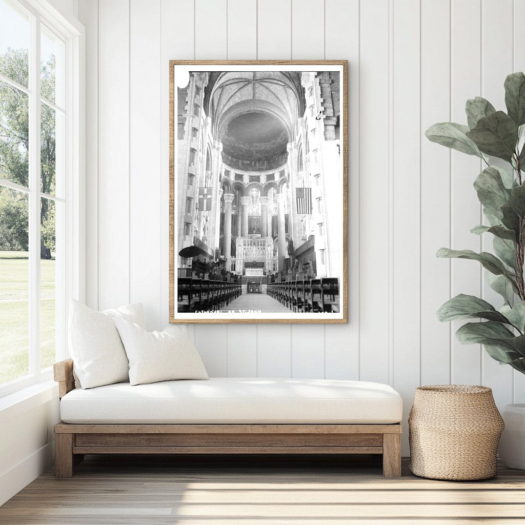 Majestic St. John Cathedral in Vintage New York