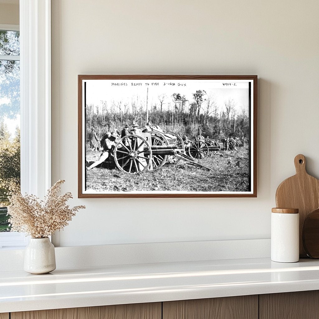 U.S. Marines Training with 3-Inch Field Gun, 1915-1920