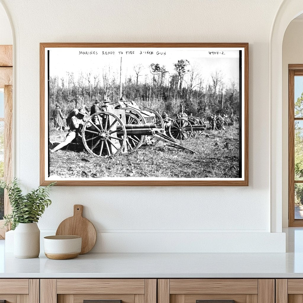 U.S. Marines Training with 3-Inch Field Gun, 1915-1920