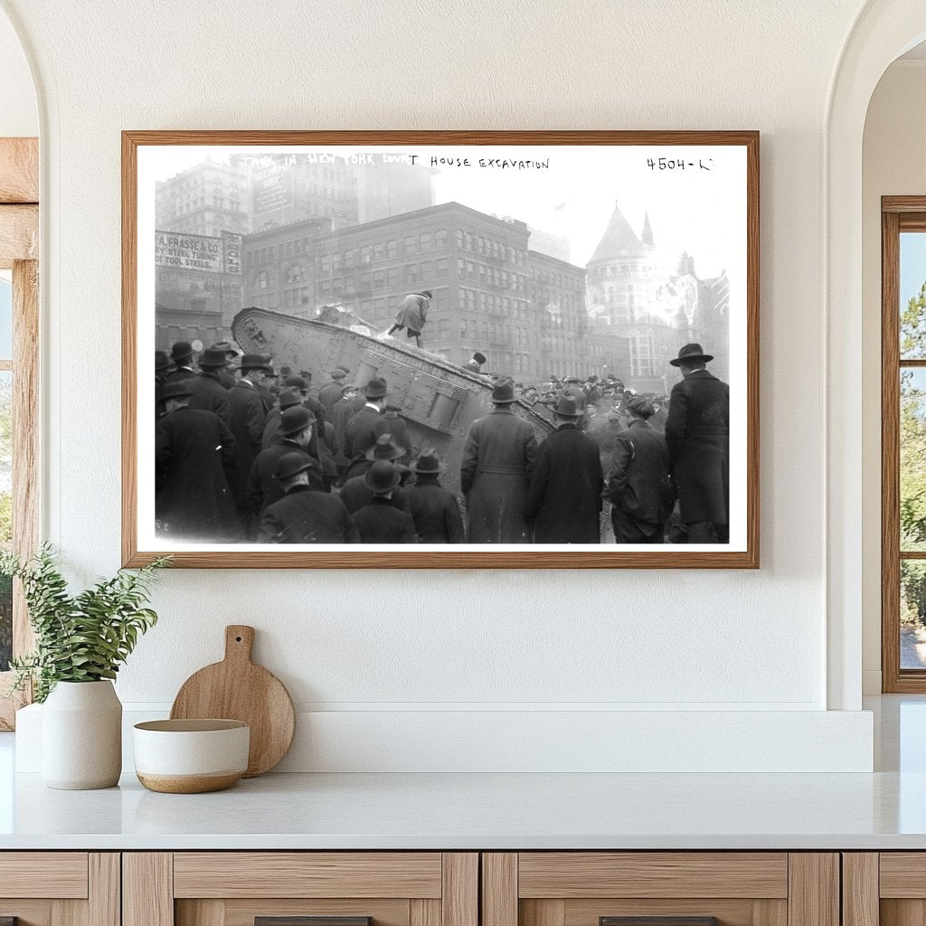 Unearthed Tank: Historic 1918 NYC Courthouse Excavation