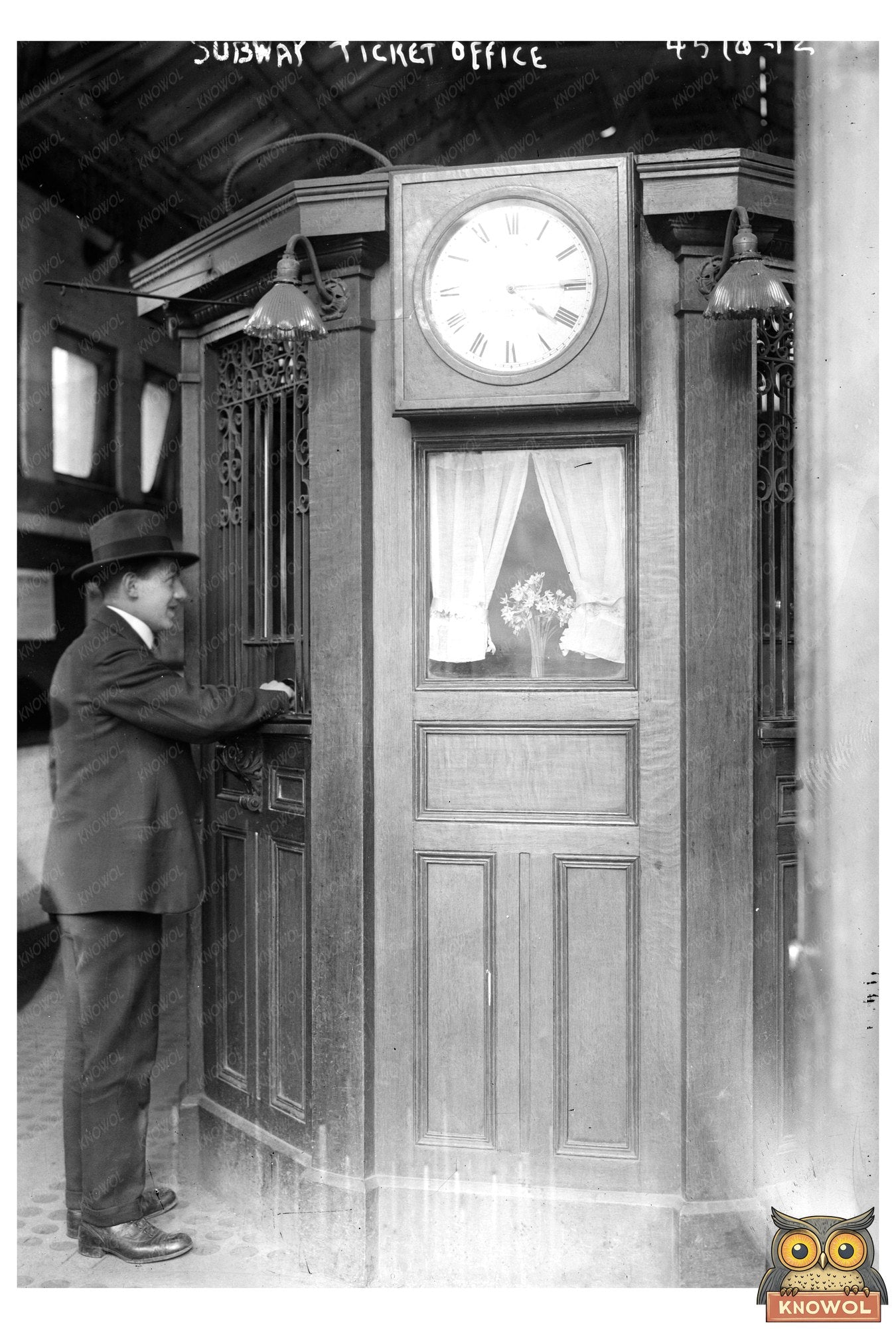 Early 20th Century Subway Ticket Office Scene
