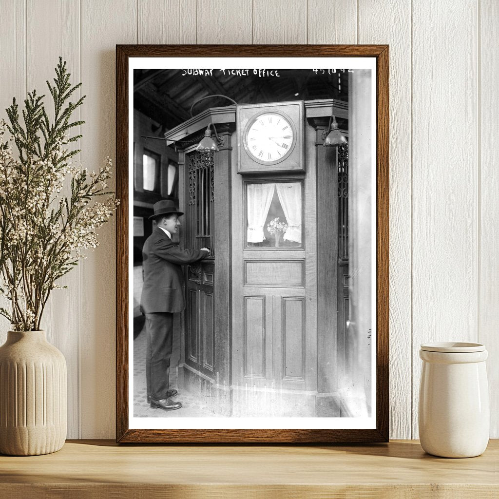 Early 20th Century Subway Ticket Office Scene
