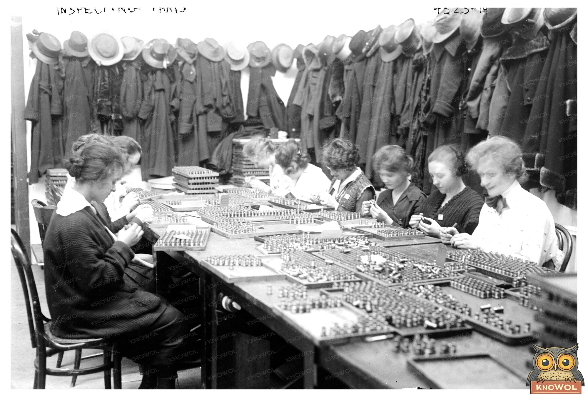 1915-1920 Vintage Machinery Parts Inspection Scene