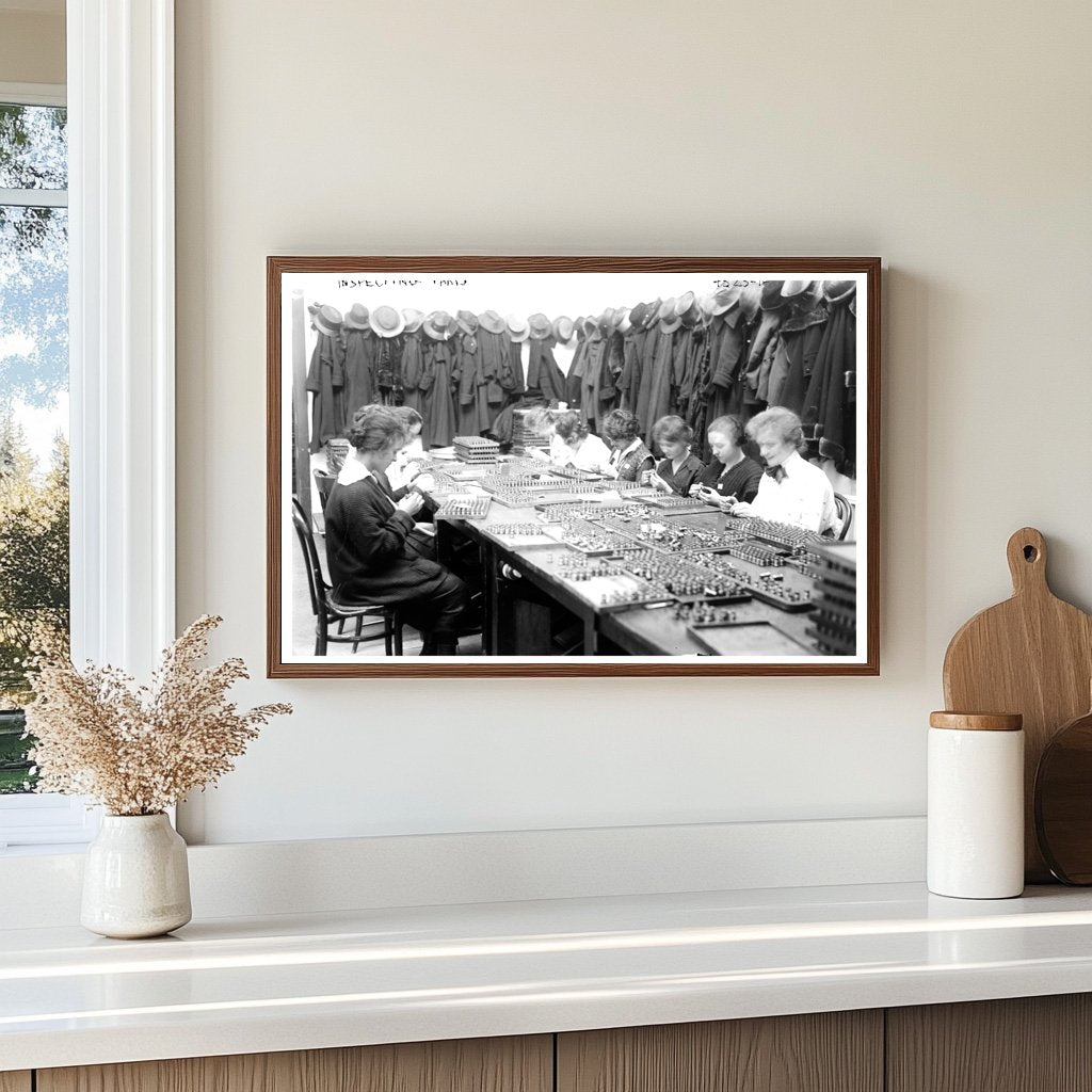 1915-1920 Vintage Machinery Parts Inspection Scene