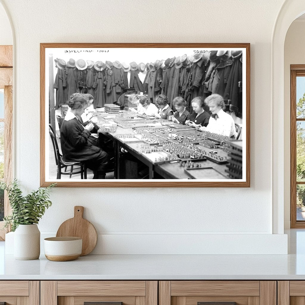 1915-1920 Vintage Machinery Parts Inspection Scene