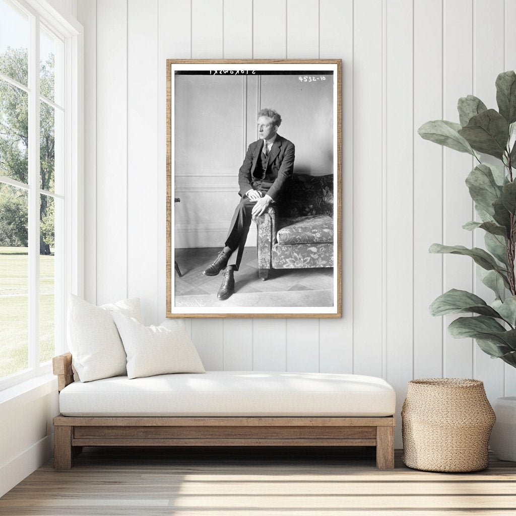 1918 Portrait of Conductor Stokowski in Action