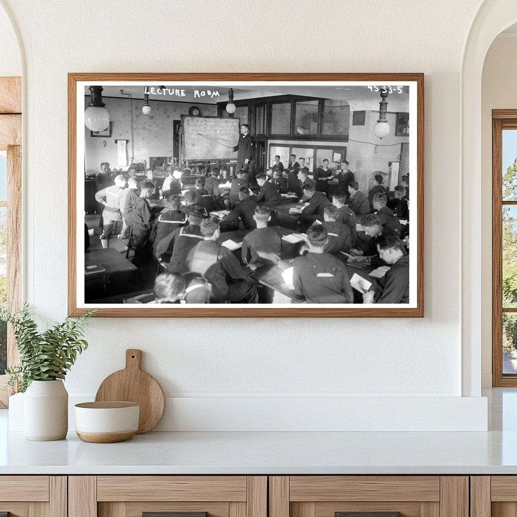 1918 Lecture Room: Students Engaged in Wartime Learning
