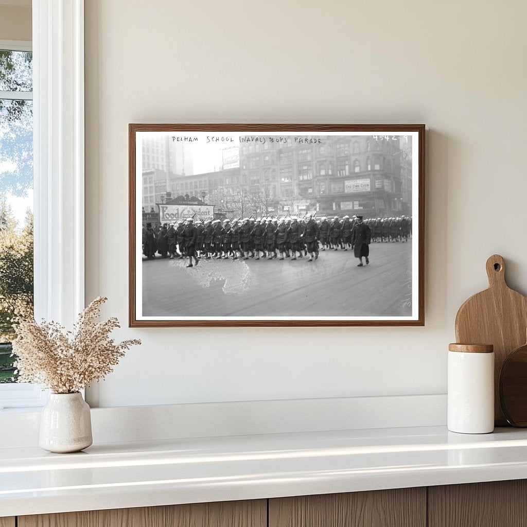 March 1918 Boys Parade at Pelham Naval School