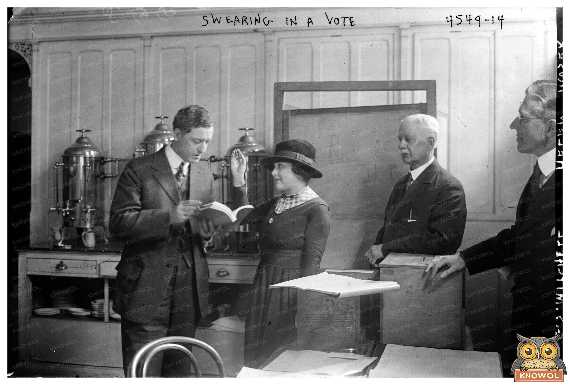 Historic 1918 Voting Oath Ceremony in America