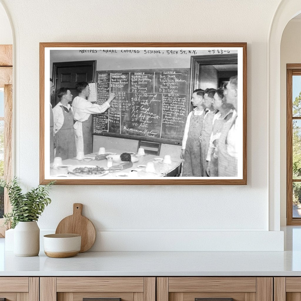 Navy Cooks in Training at 59th St, NYC (1915-1918)