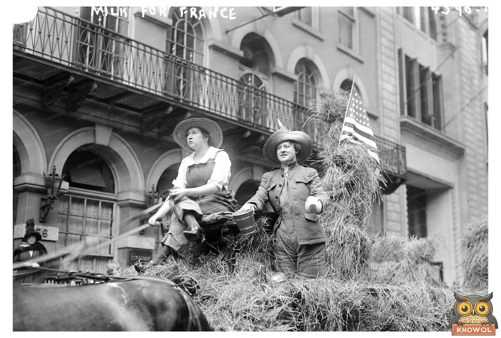 1918 War Aid: Delivering Milk to France