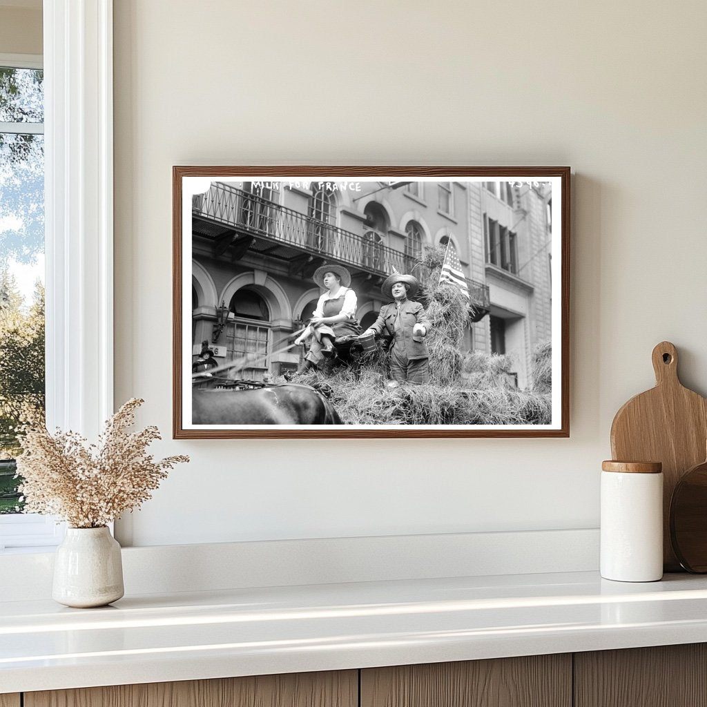 1918 War Aid: Delivering Milk to France