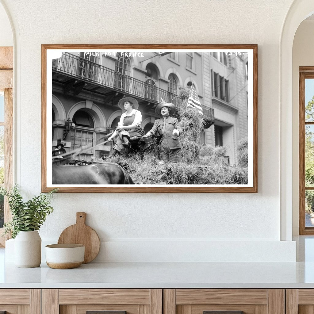 1918 War Aid: Delivering Milk to France