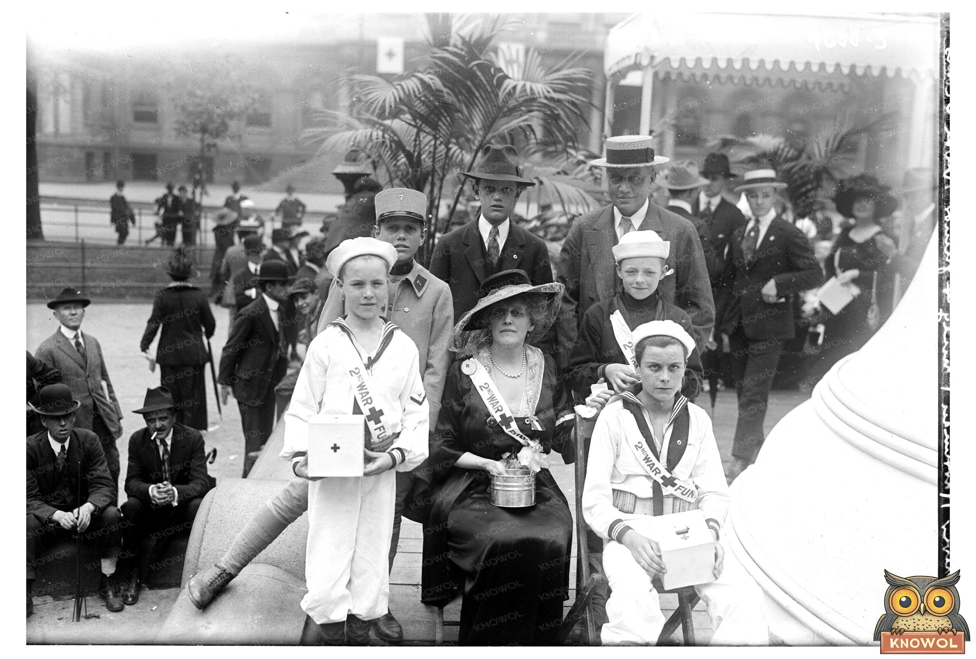 1918 Family Portrait with Junior Naval Scouts