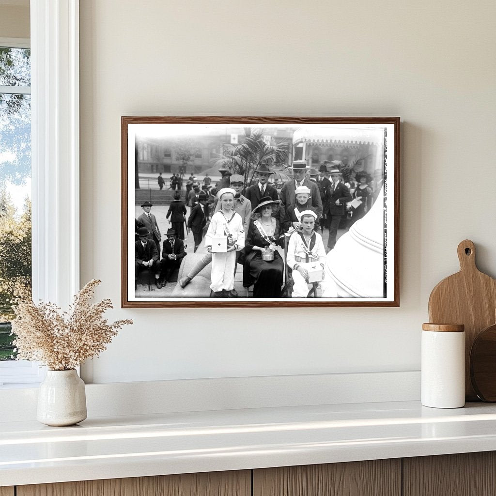1918 Family Portrait with Junior Naval Scouts