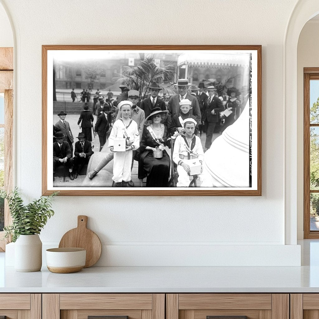 1918 Family Portrait with Junior Naval Scouts