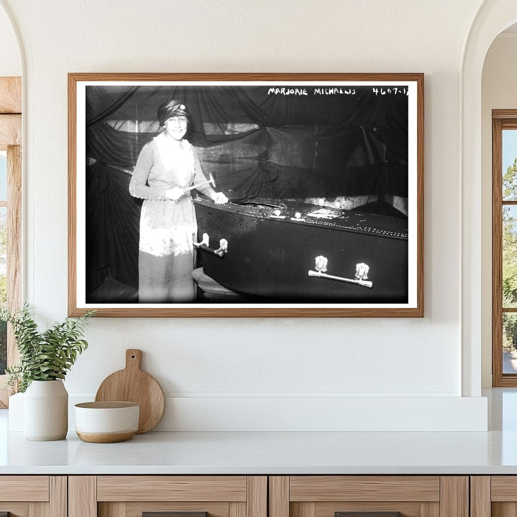 1918 Portrait of a Young Woman Amidst Wars Shadows