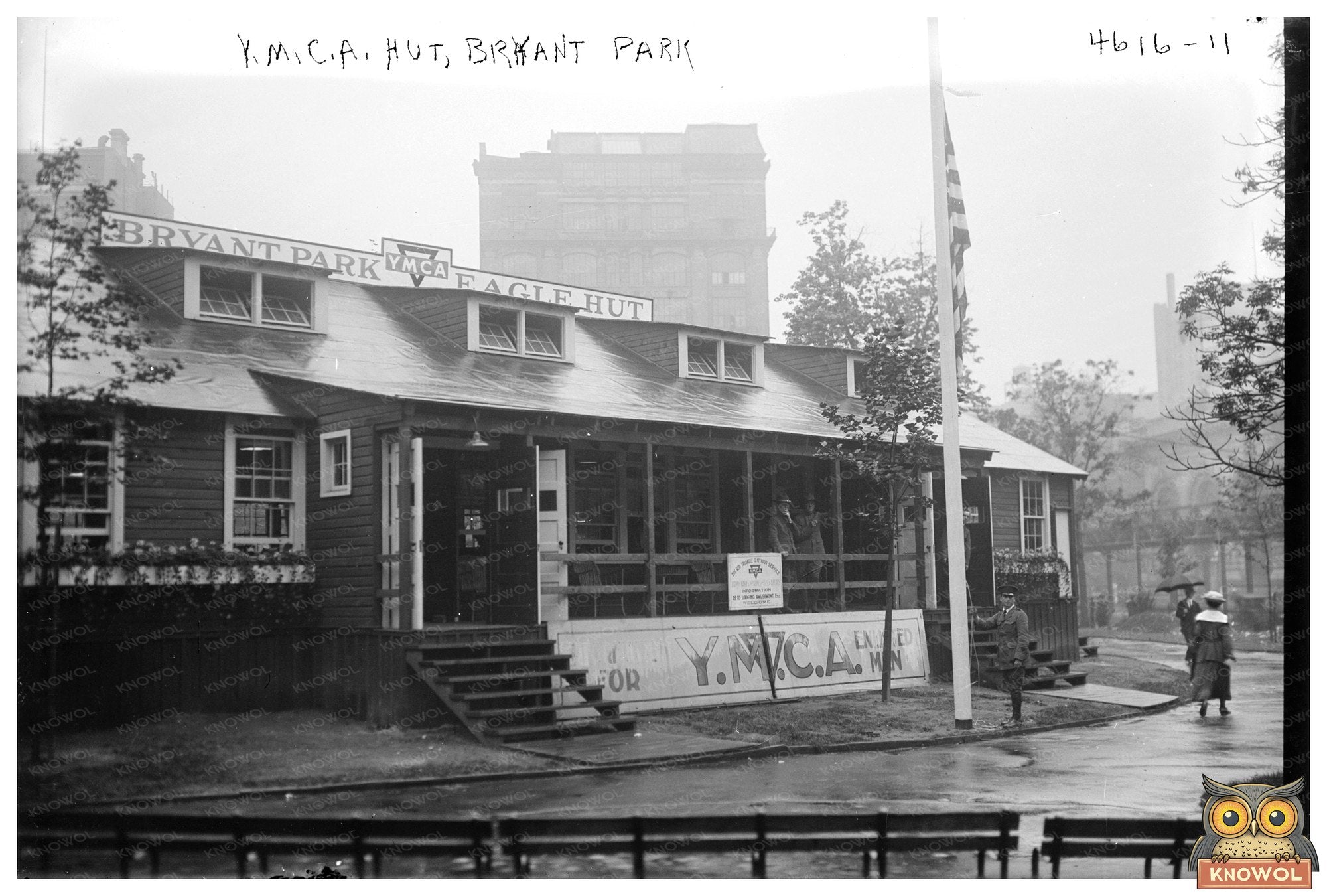 WWI YMCA Hut in Historic Bryant Park, 1918