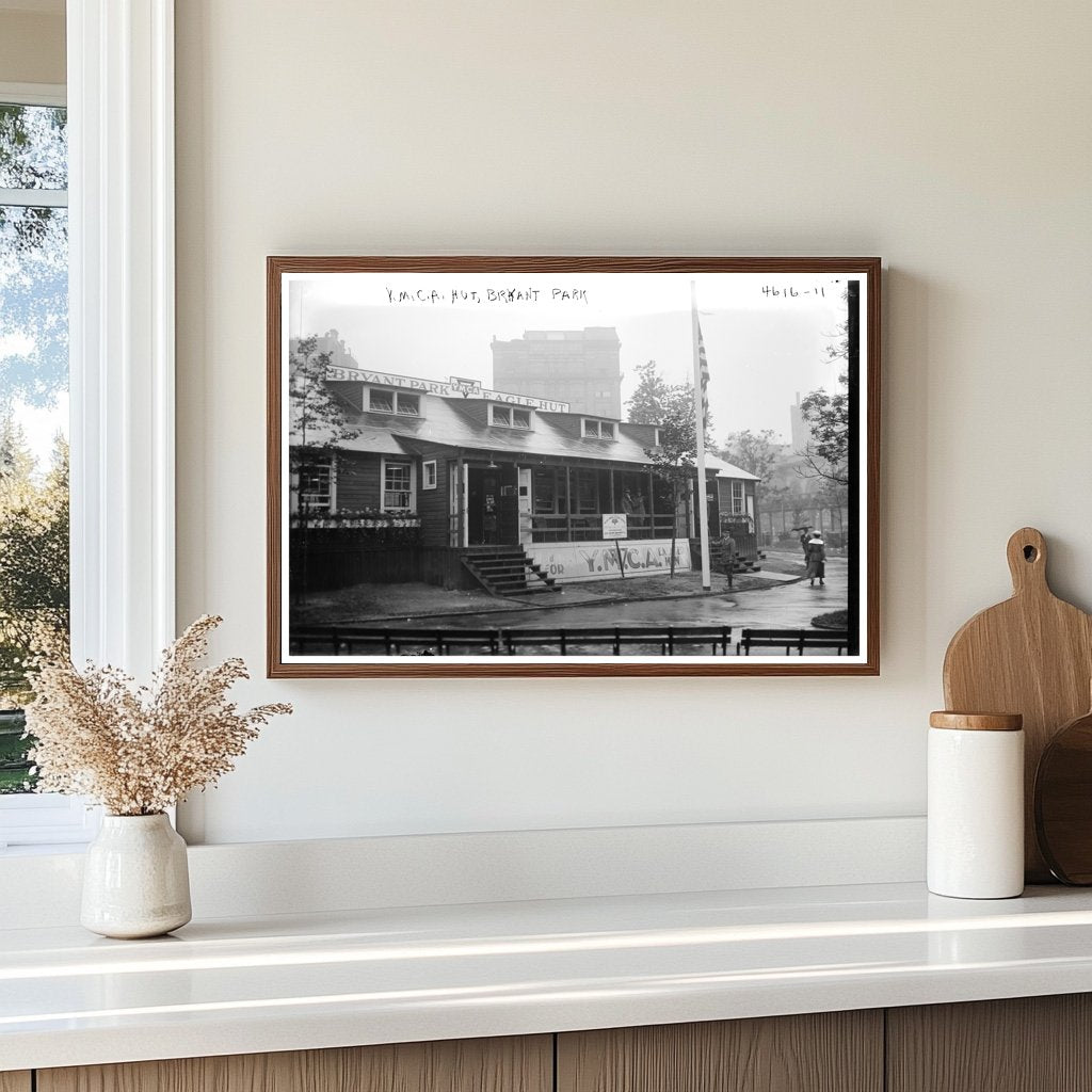 WWI YMCA Hut in Historic Bryant Park, 1918