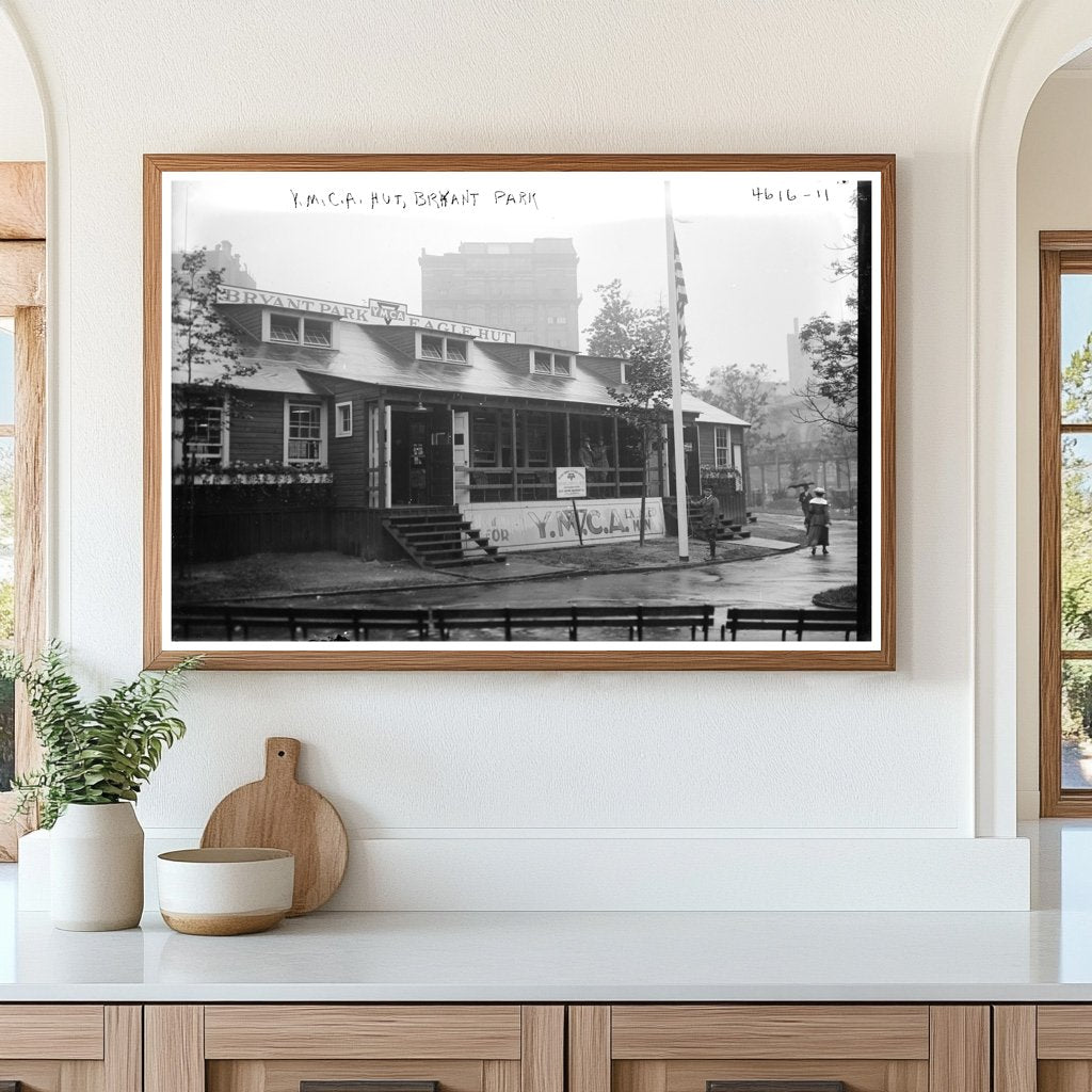 WWI YMCA Hut in Historic Bryant Park, 1918