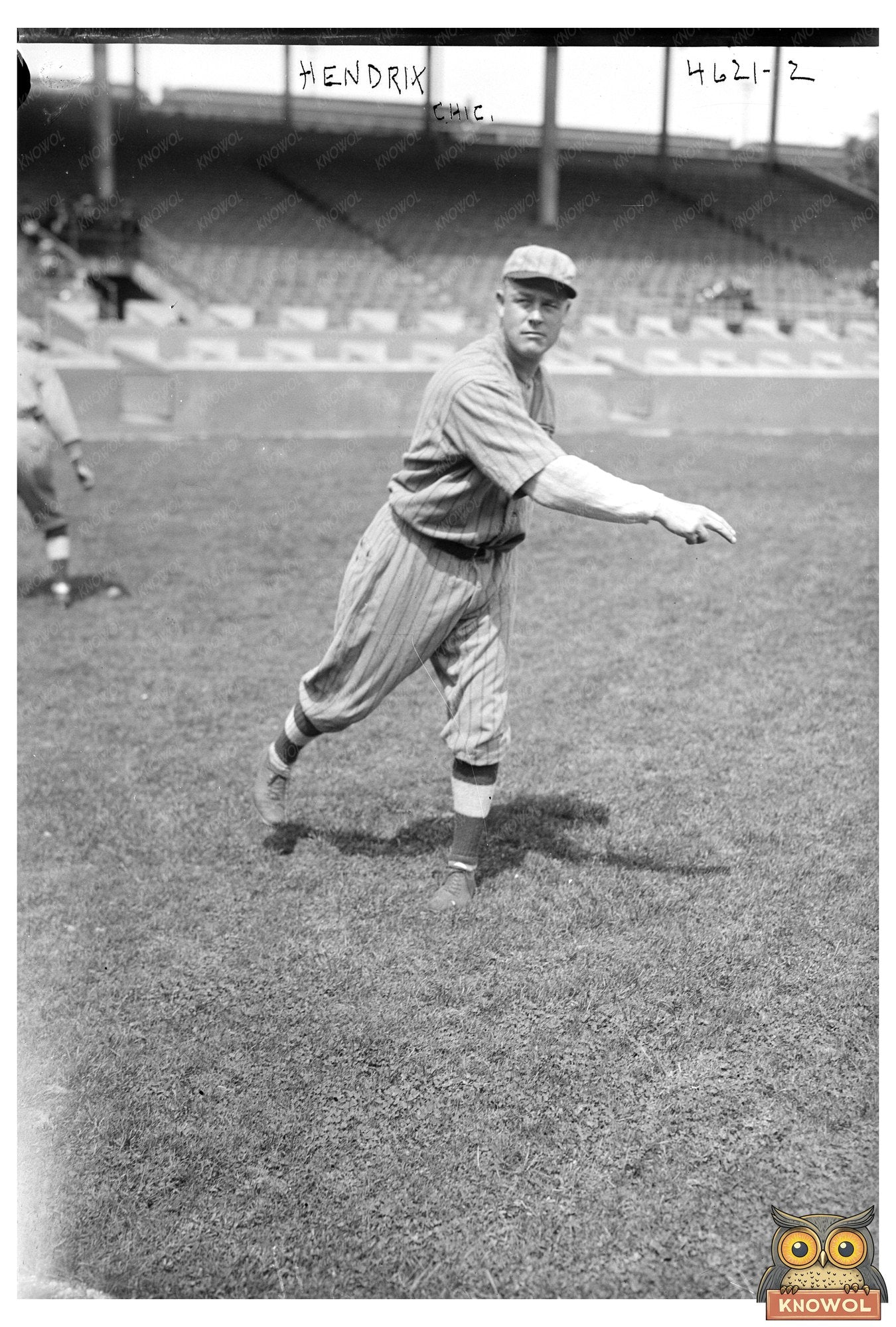 1918 Chicago NL Pitcher: Claude Hendrix in Action