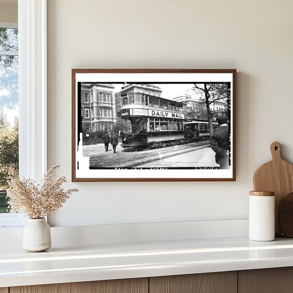 1913 London Tram Cars: A Snapshot of Urban Life
