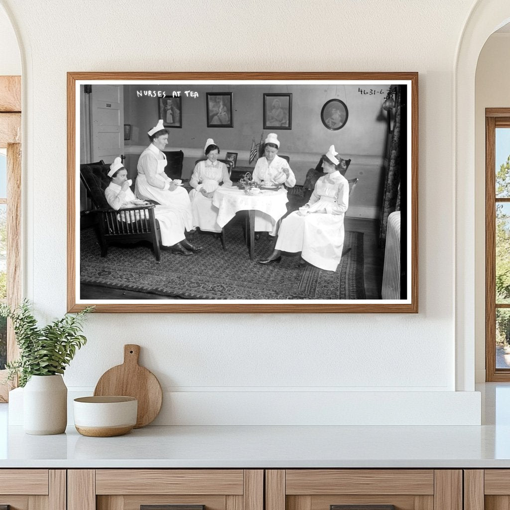 1910s Nurses Enjoying a Tea Break Together