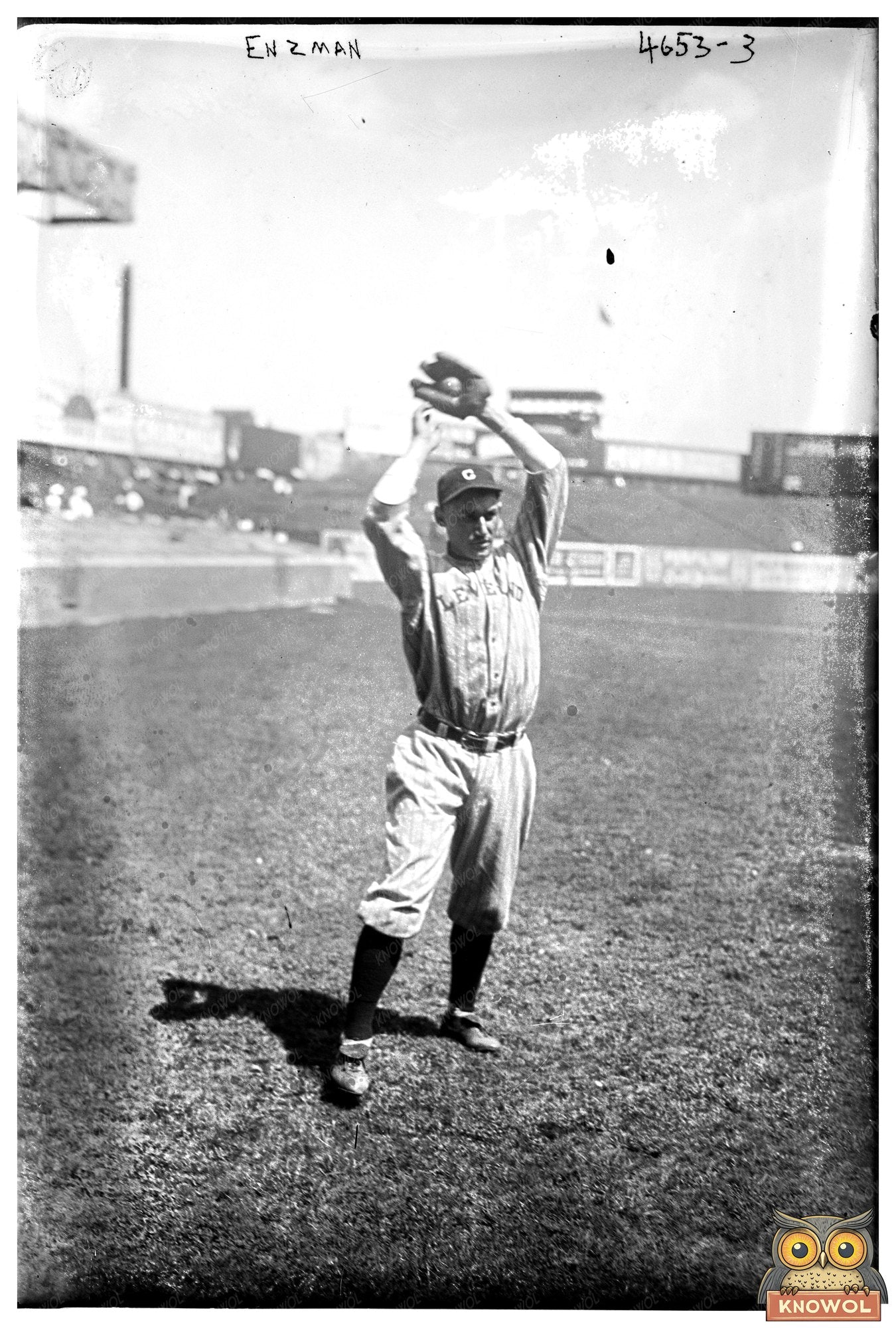1918 Cleveland AL Baseball Star: Johnny Enzmann