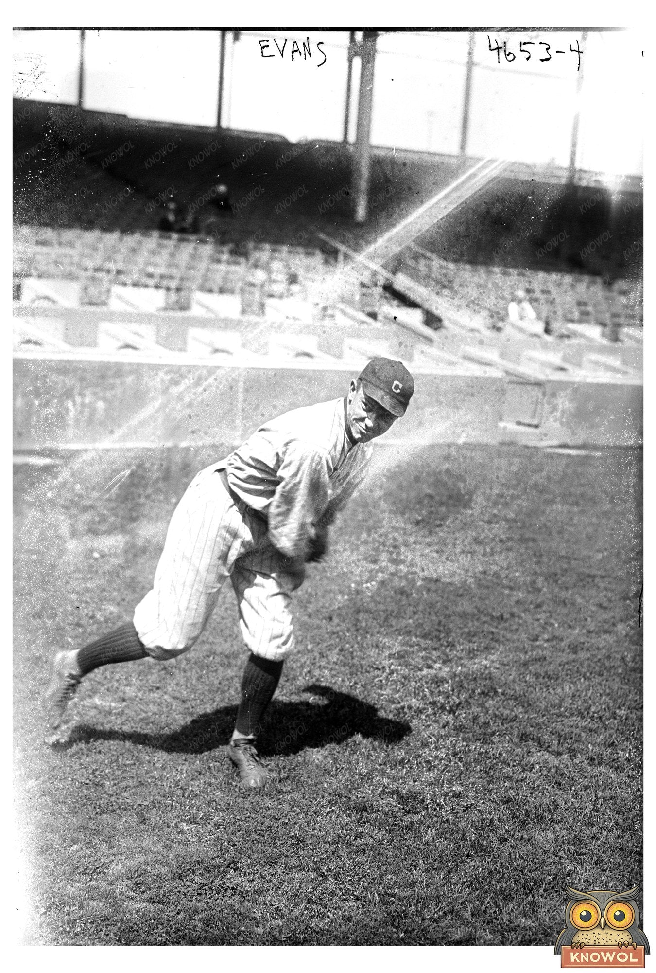 1918 Baseball Star Joe Evans of Cleveland, AL