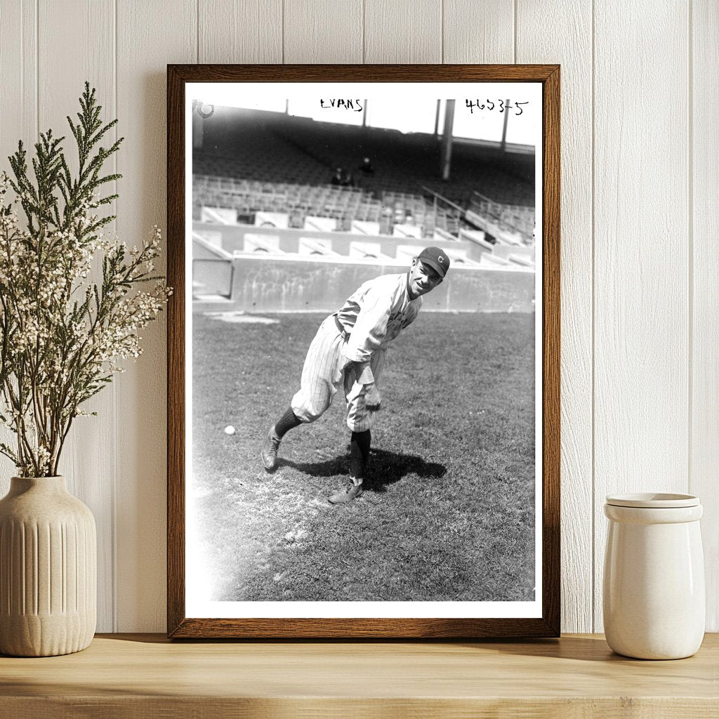 1918 Cleveland Baseball Star: Joe Evans Portrait