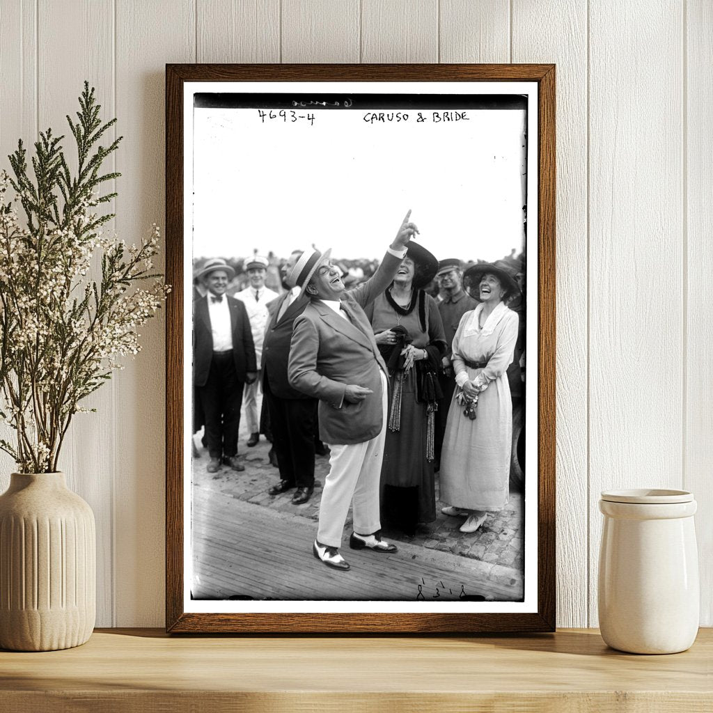 Enrico Caruso Wedding Bliss, August 1918