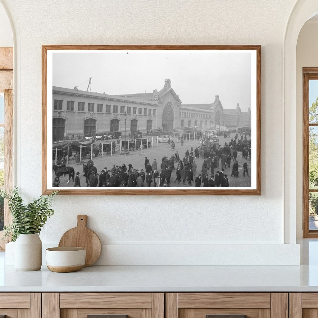 1918: Bustling Cunard Pier in Historic NYC