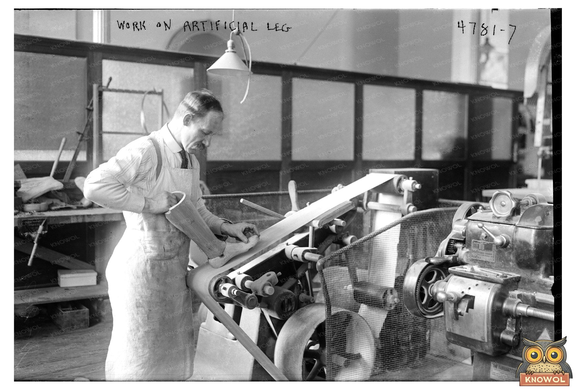 1910s Prosthetic Limb Innovation Workshop Scene