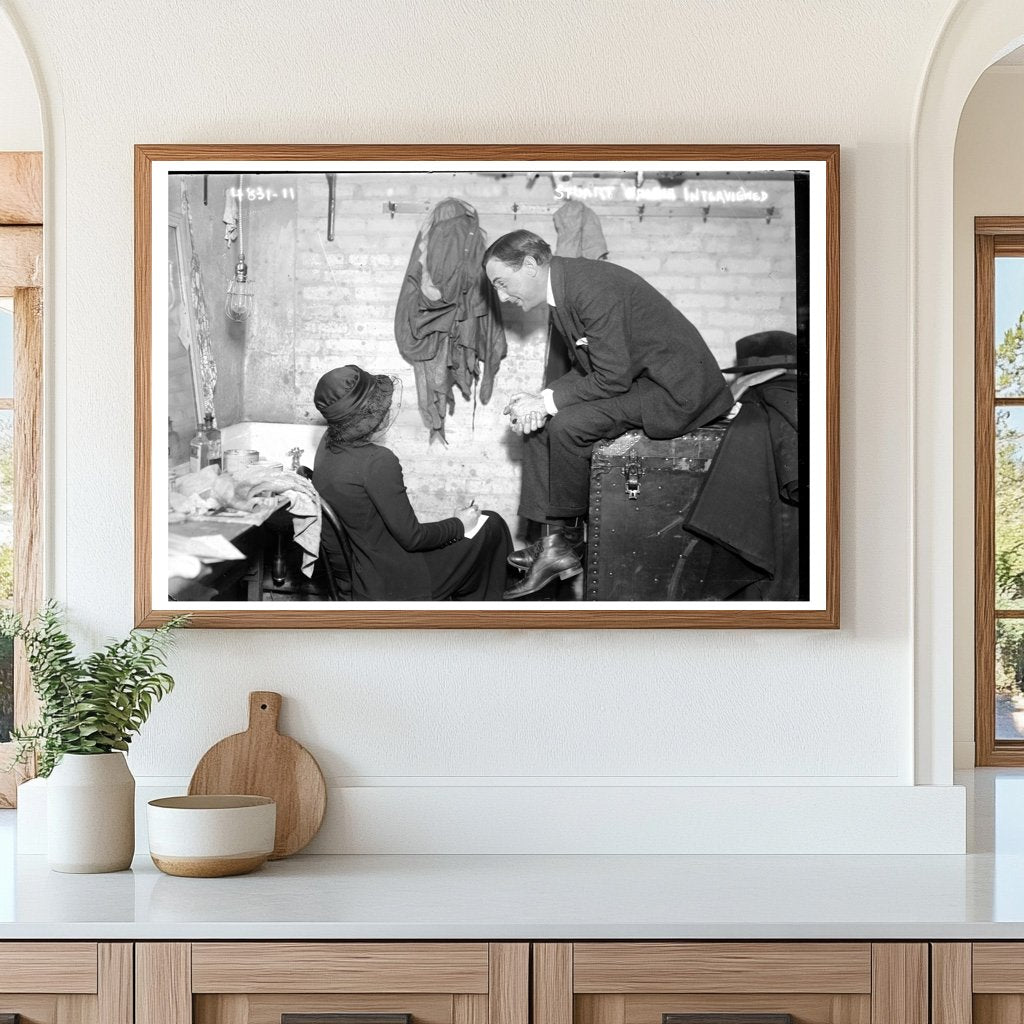 Early 20th-Century Interview Scene, 1915-1920