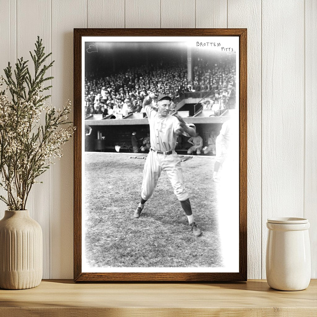 1921 Pittsburgh NL Baseball Star in Action