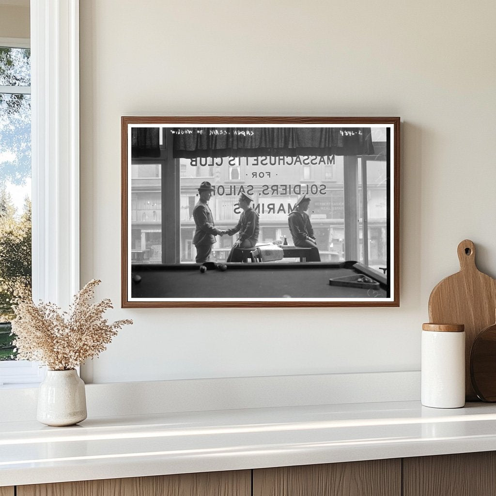 Historic Massachusetts HQ Window from WWI Era