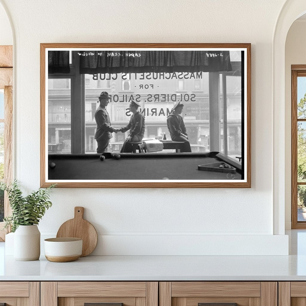 Historic Massachusetts HQ Window from WWI Era
