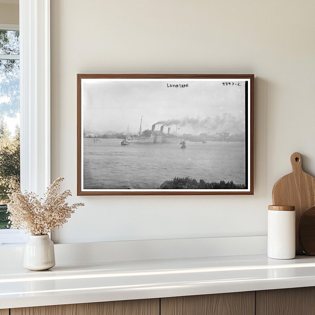 Historic Leviathan Ocean Liner Departure, 1915-1920