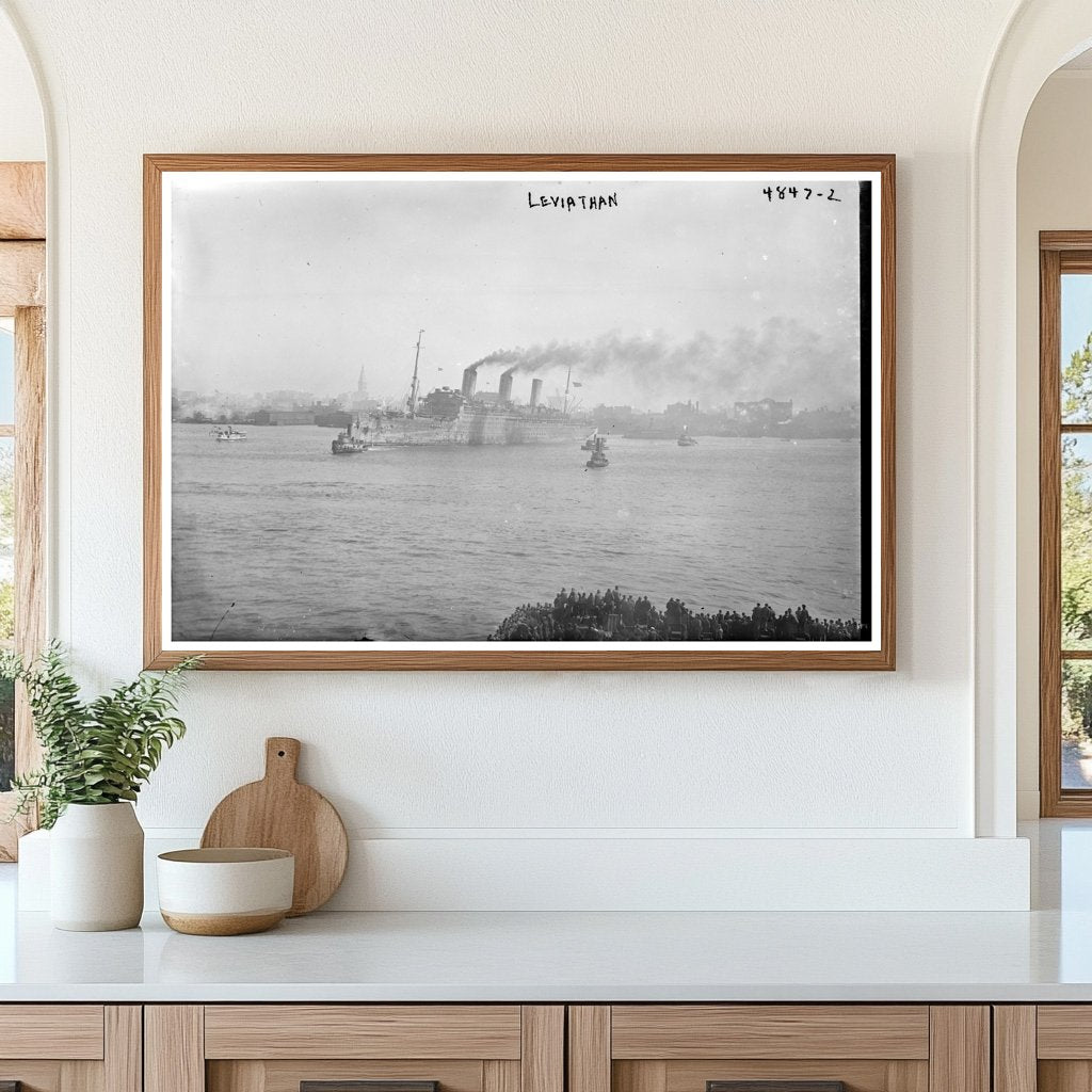 Historic Leviathan Ocean Liner Departure, 1915-1920
