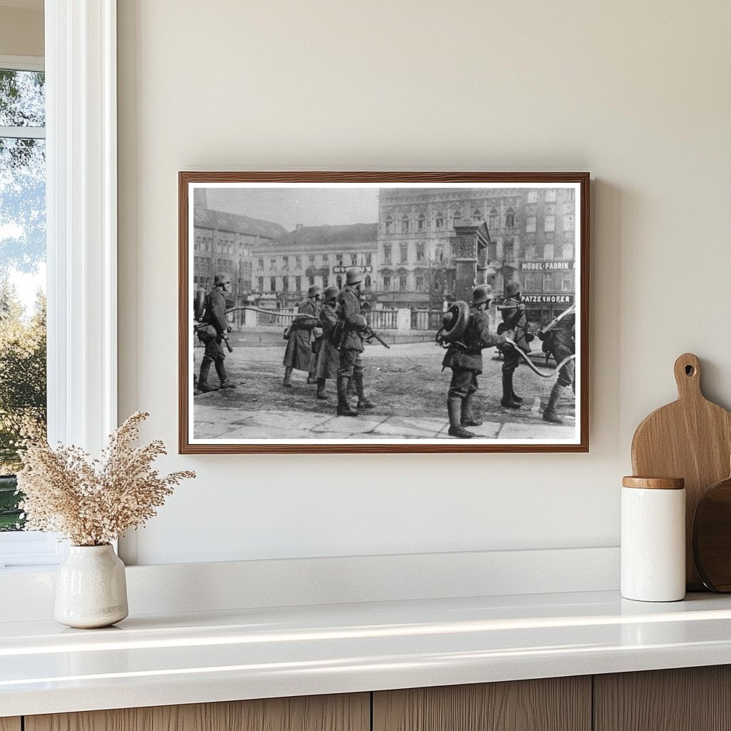 1919 Berlin: Military Flame-Thrower Unit in Action