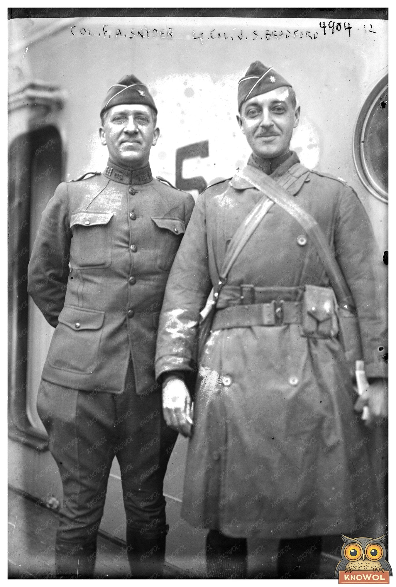 1919 Portrait of Two Distinguished Military Officers