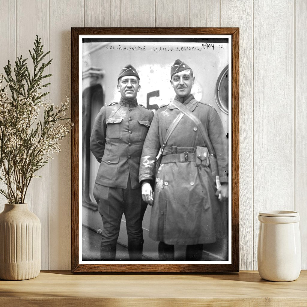1919 Portrait of Two Distinguished Military Officers