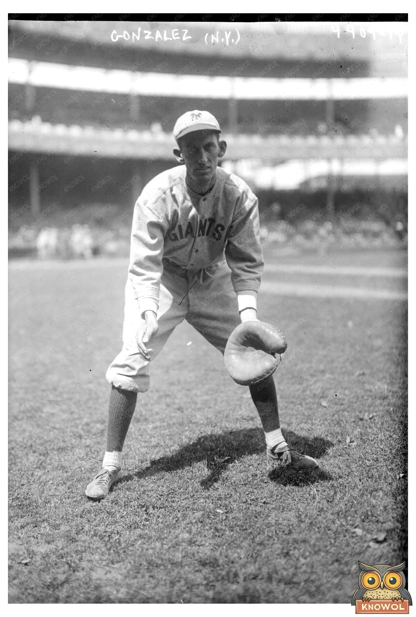 1920 Action Shot of New York NL Baseball Star